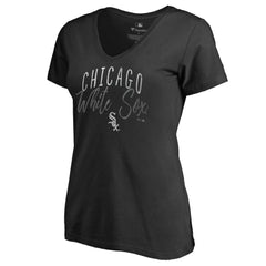 Chicago White Sox Women's Graceful V-Neck T-Shirt - Black - MLB Online
