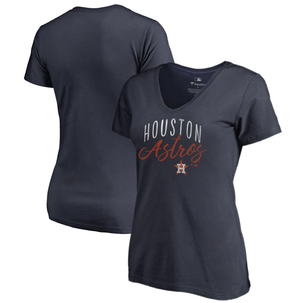 Houston Astros Women's Graceful V-Neck T-Shirt - Navy - MLB on Sale