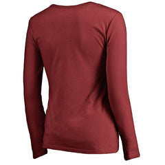 Arizona Cardinals Women's Graceful Long Sleeve V-Neck T-Shirt Cardinal
