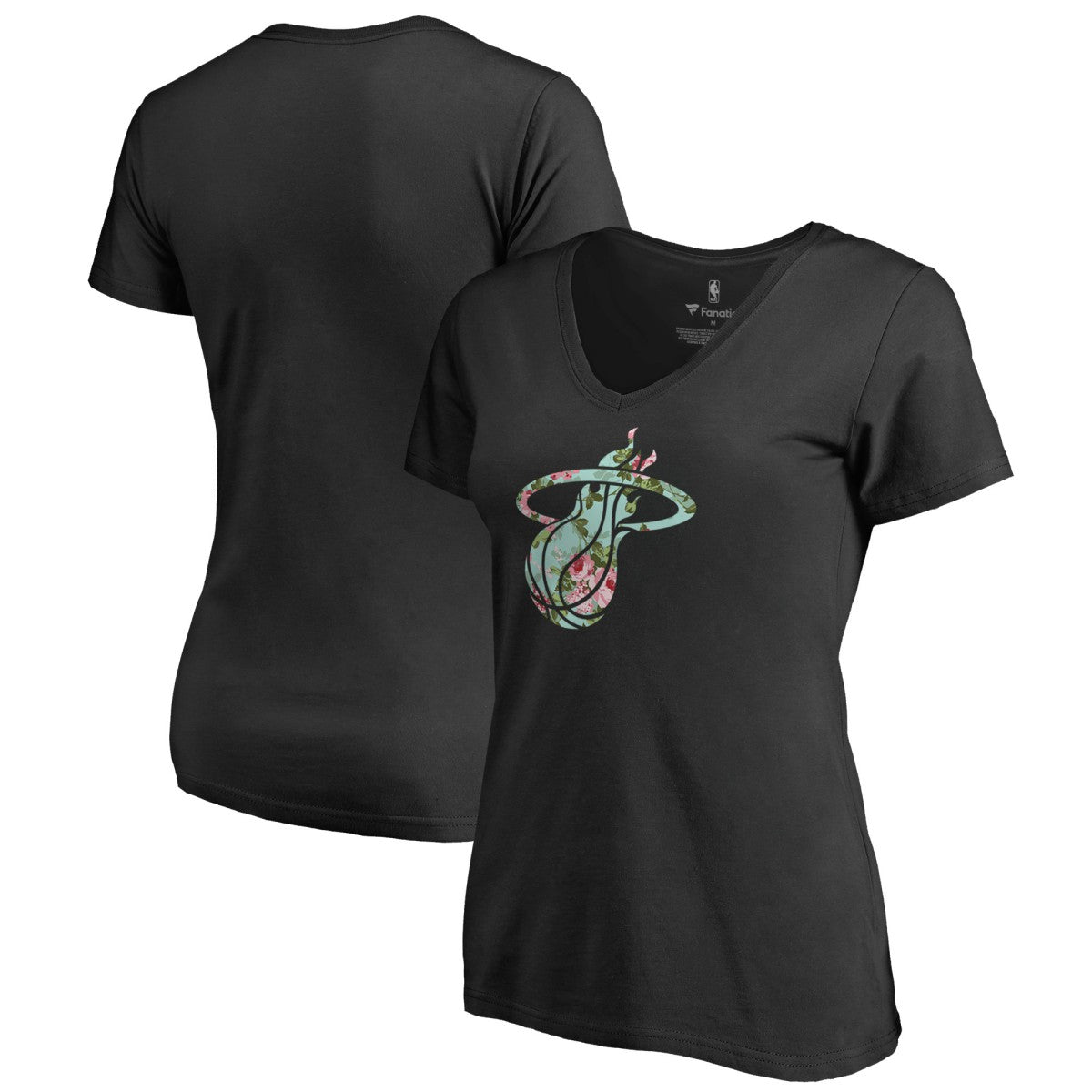 Miami Heat Lovely V-Neck T-Shirt Black