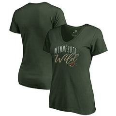 Minnesota Wild Women's Graceful V-Neck T-Shirt - Green - NHL 3088743