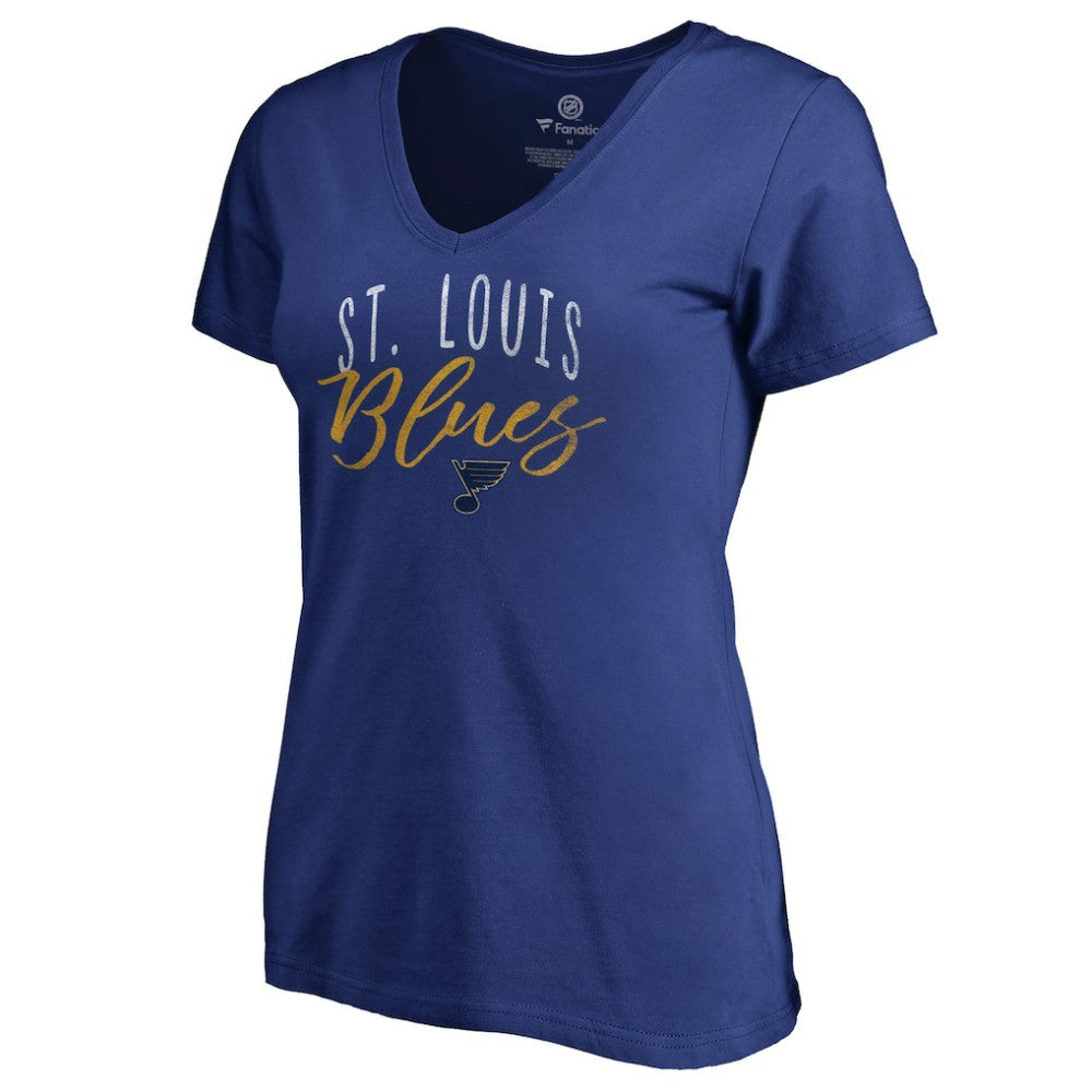 St. Louis Blues Women's Graceful V-Neck T-Shirt - Blue - NHL 3088753