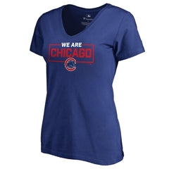 Chicago Cubs Women's We Are Icon V-Neck T-Shirt - Royal - MLB Online