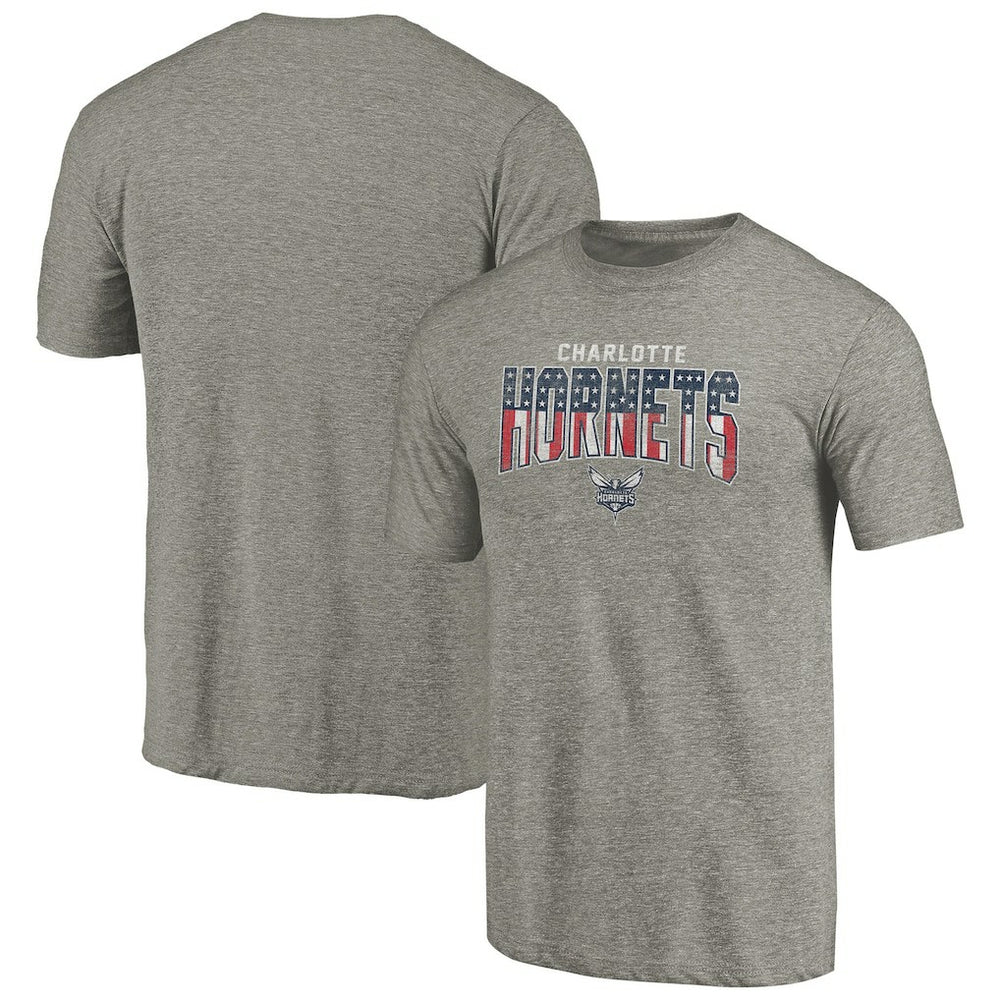 Charlotte Hornets Freedom Tri-Blend T-Shirt Gray