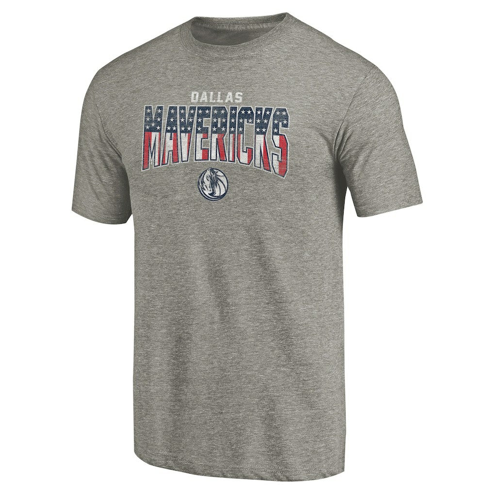 Dallas Mavericks Freedom Tri-Blend T-Shirt Gray