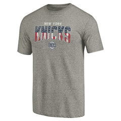 New York Knicks Freedom Tri-Blend T-Shirt Gray