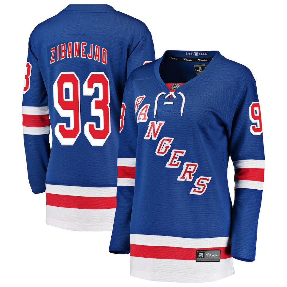 Mika Zibanejad New York Rangers Fanatics Women's Breakaway Player Jersey - Blue - NHL 3096430
