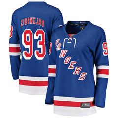 Mika Zibanejad New York Rangers Fanatics Women's Breakaway Player Jersey - Blue - NHL 3096430