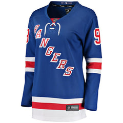 Mika Zibanejad New York Rangers Fanatics Women's Breakaway Player Jersey - Blue - NHL 3096430