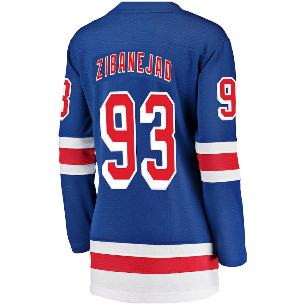 Mika Zibanejad New York Rangers Fanatics Women's Breakaway Player Jersey - Blue - NHL 3096430