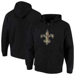 New Orleans Saints G-III Sports by Carl Banks Primary Logo Full-Zip Hoodie Black