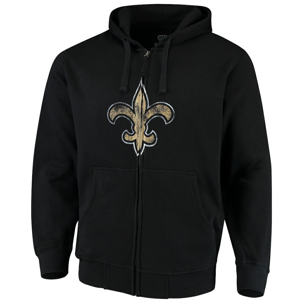New Orleans Saints G-III Sports by Carl Banks Primary Logo Full-Zip Hoodie Black
