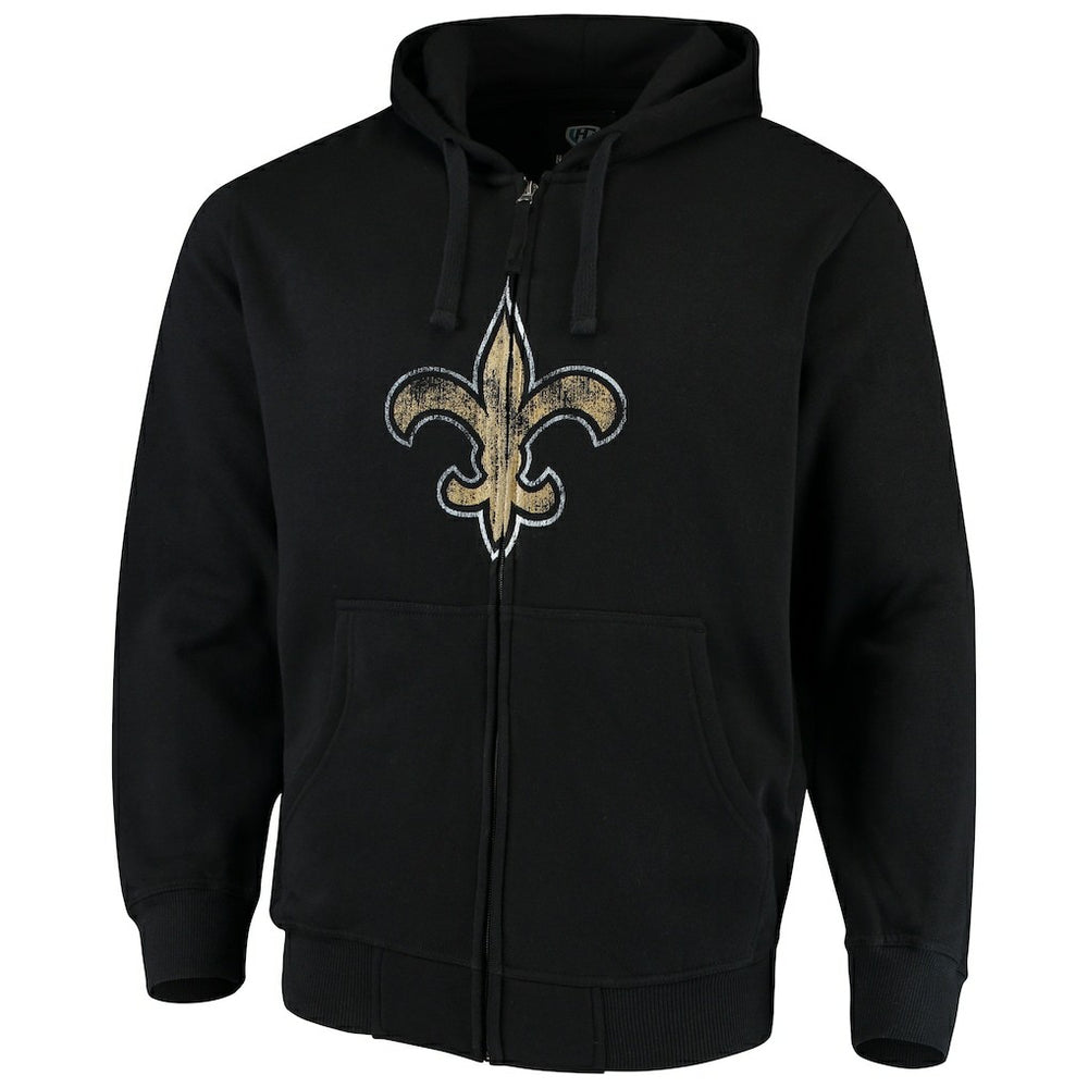 New Orleans Saints G-III Sports by Carl Banks Primary Logo Full-Zip Hoodie Black