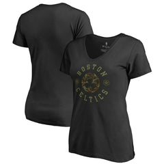 Boston Celtics Women's Liberty V-Neck T-Shirt Black