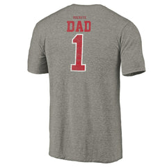 Houston Rockets Greatest Dad Tri-Blend T-Shirt Gray