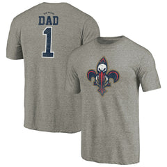 New Orleans Pelicans Greatest Dad Tri-Blend T-Shirt Gray