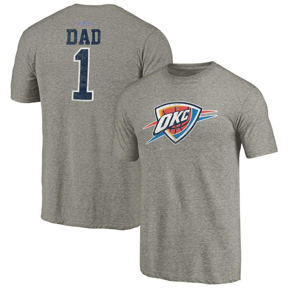 Oklahoma City Thunder Greatest Dad Tri-Blend T-Shirt Gray