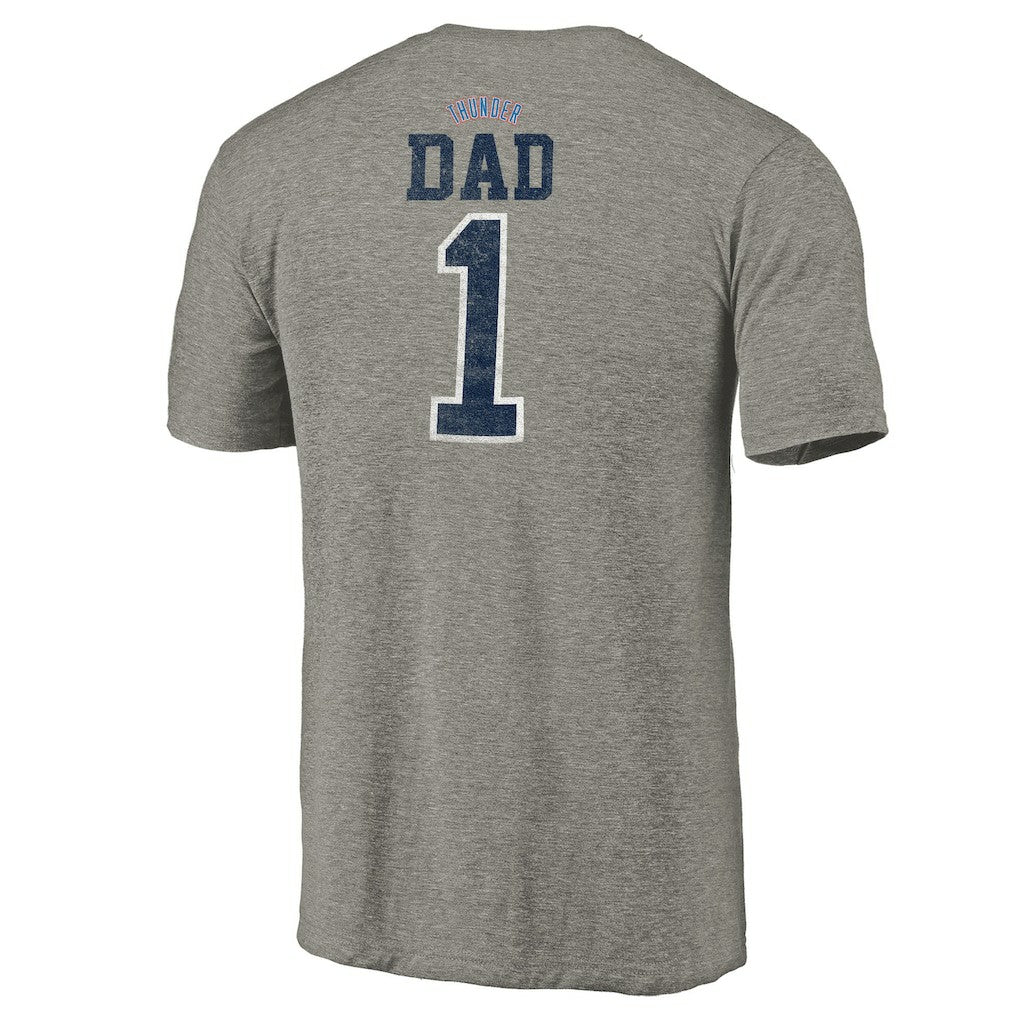 Oklahoma City Thunder Greatest Dad Tri-Blend T-Shirt Gray
