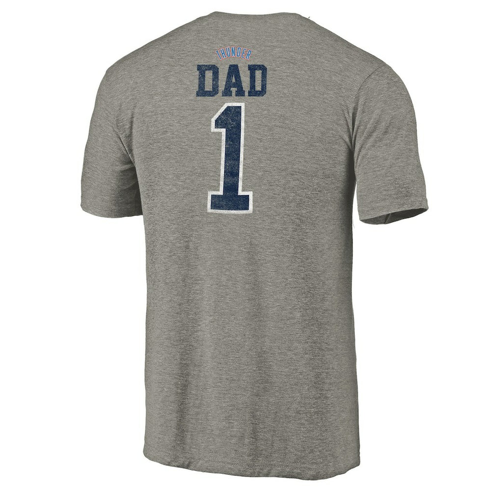 Oklahoma City Thunder Greatest Dad Tri-Blend T-Shirt Gray