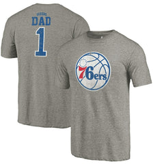 Philadelphia 76ers Greatest Dad Tri-Blend T-Shirt Gray