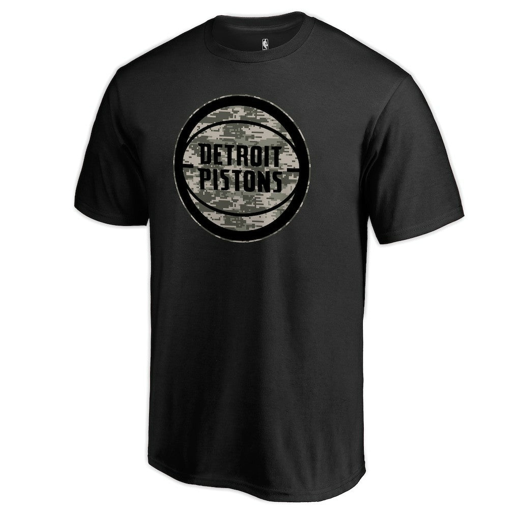 Detroit Pistons Cloak Camo T-Shirt Black