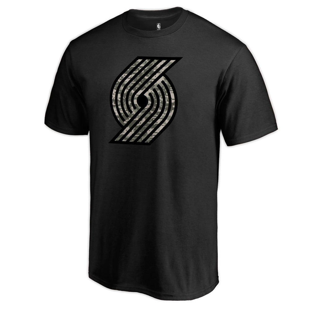 Portland Trail Blazers Cloak Camo T-Shirt Black