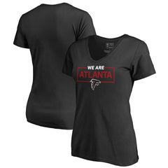 Atlanta Falcons Women's We Are Icon V-Neck T-Shirt Black