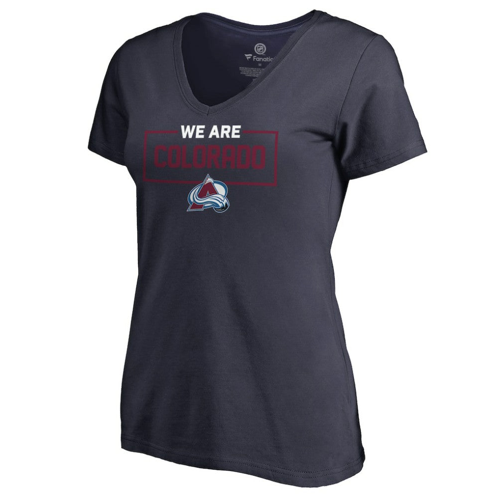 Colorado Avalanche Women's Iconic Collection V-Neck T-Shirt - Navy - NHL 3120542