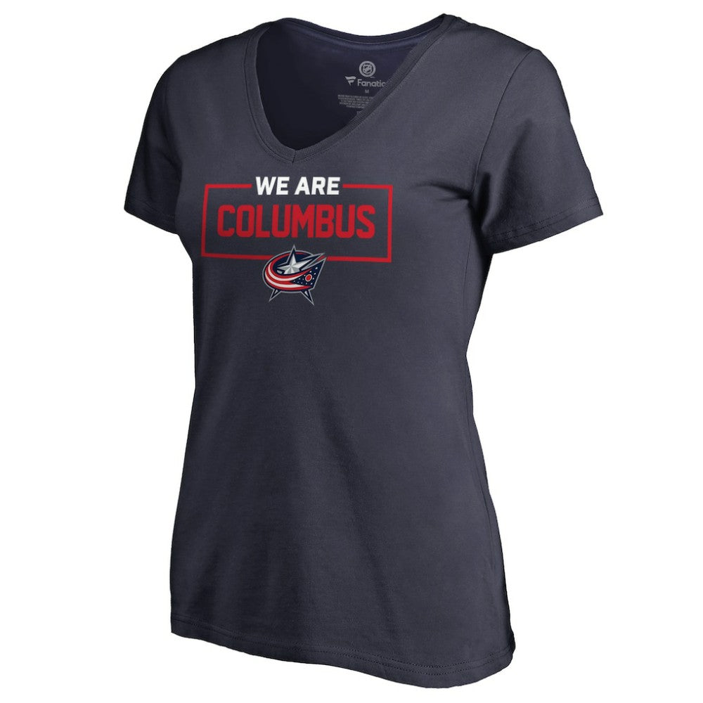 Columbus Blue Jackets Women's Iconic Collection V-Neck T-Shirt - Navy - NHL 3120543
