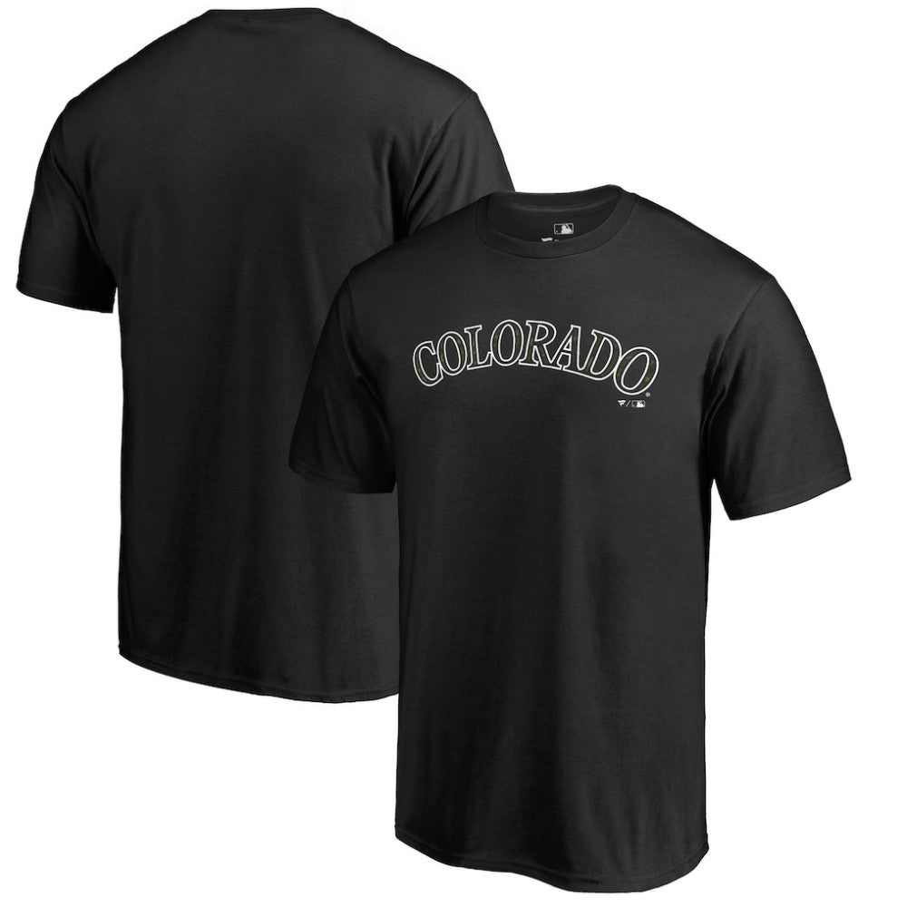 Colorado Rockies Armed Forces Wordmark T-Shirt - Black - MLB Online