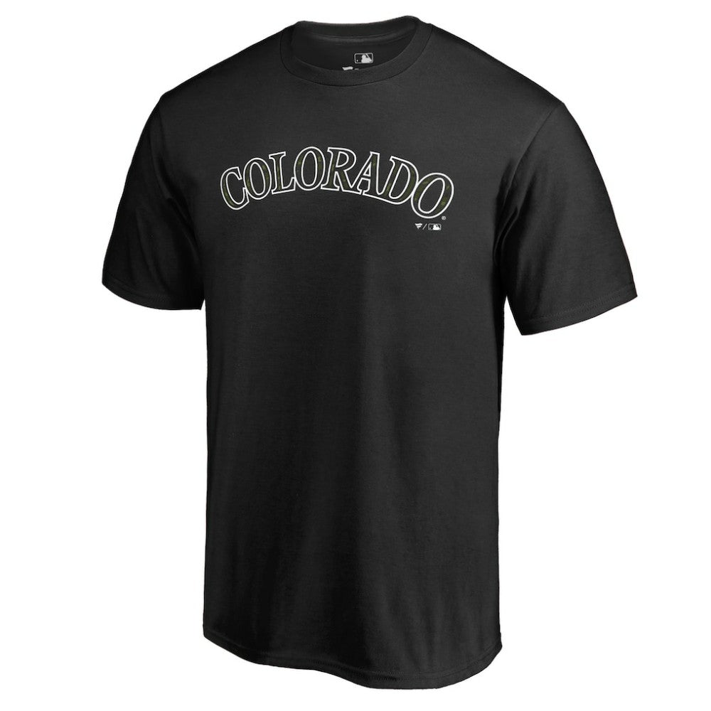 Colorado Rockies Armed Forces Wordmark T-Shirt - Black - MLB Online