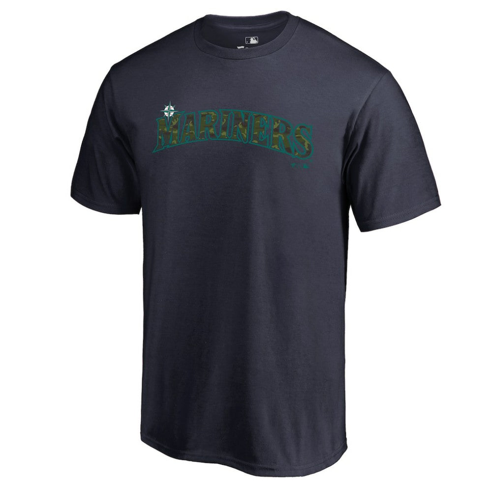 Seattle Mariners Armed Forces Wordmark T-Shirt - Navy - MLB Online