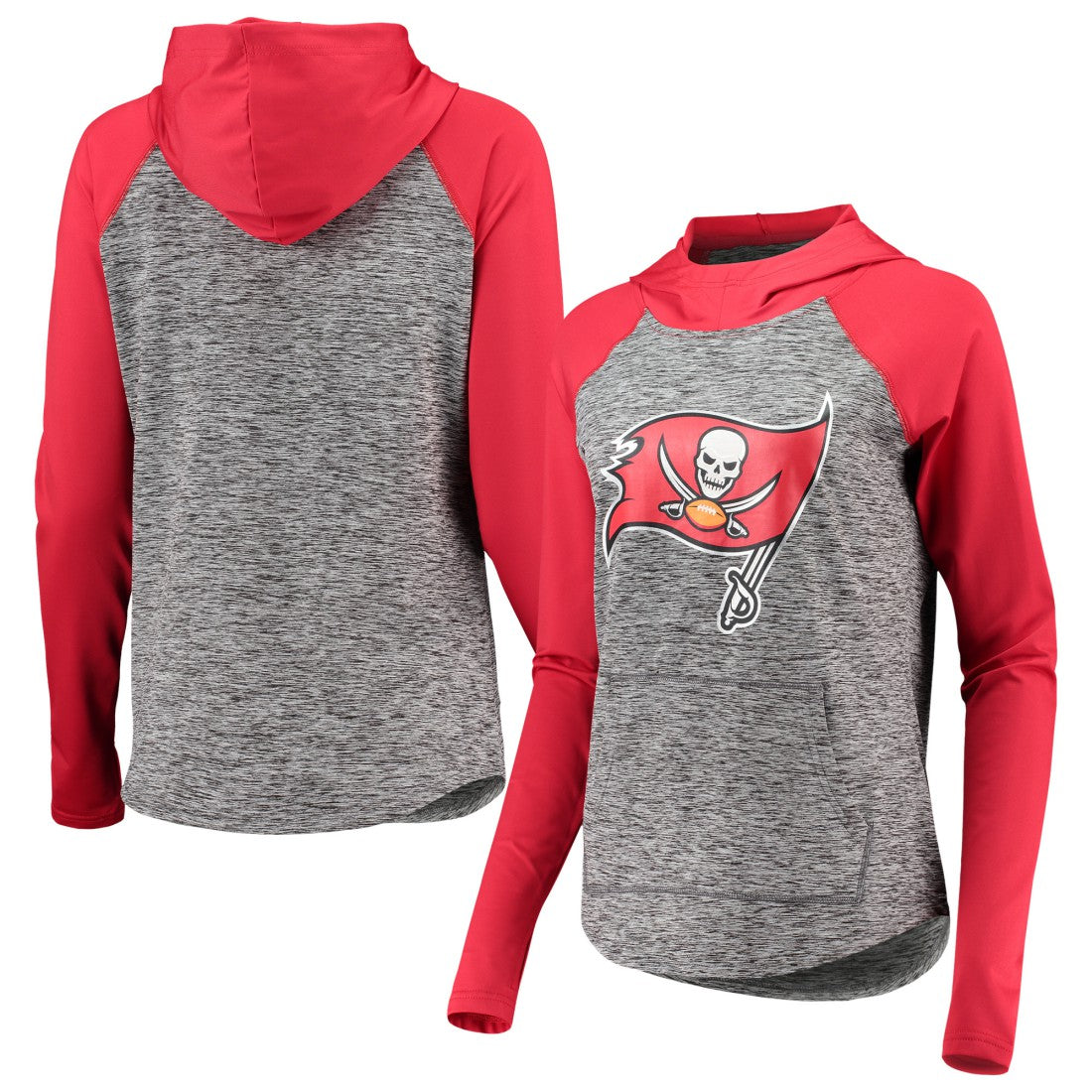 Tampa Bay Buccaneers G-III 4Her by Carl Banks Women's Championship Ring Pullover Hoodie Heathered Gray/Red