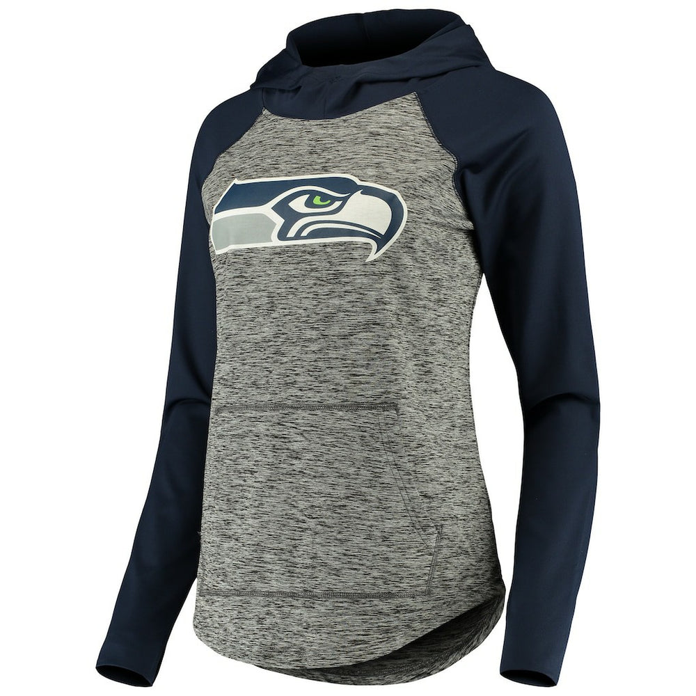 Seattle Seahawks G-III 4Her by Carl Banks Women's Championship Ring Pullover Hoodie Heathered Gray/College Navy