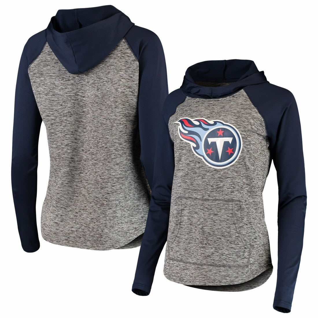 Tennessee Titans G-III 4Her by Carl Banks Women's Championship Ring Pullover Hoodie Heathered Gray/Navy