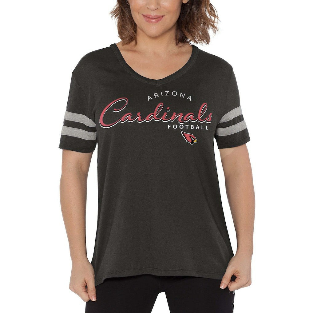 Arizona Cardinals Touch Women's Triple Play V-Neck T-Shirt Black
