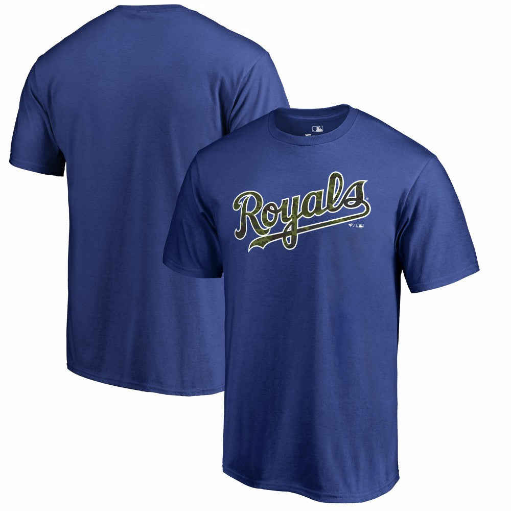 Kansas City Royals Armed Forces Wordmark T-Shirt - Royal - MLB on Sale