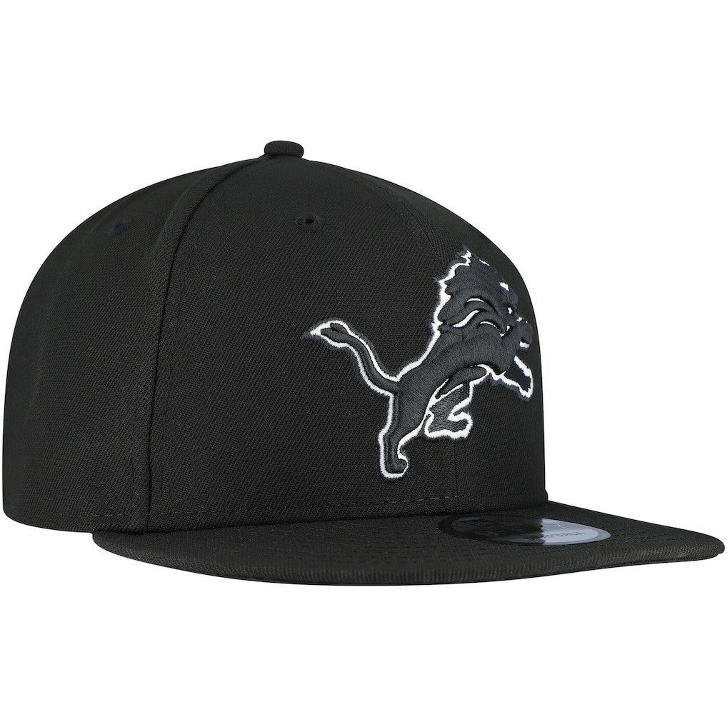 Detroit Lions New Era B-Dub 9FIFTY Adjustable Hat Black