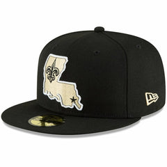 New Orleans Saints New Era Omaha 59FIFTY Fitted Hat Black