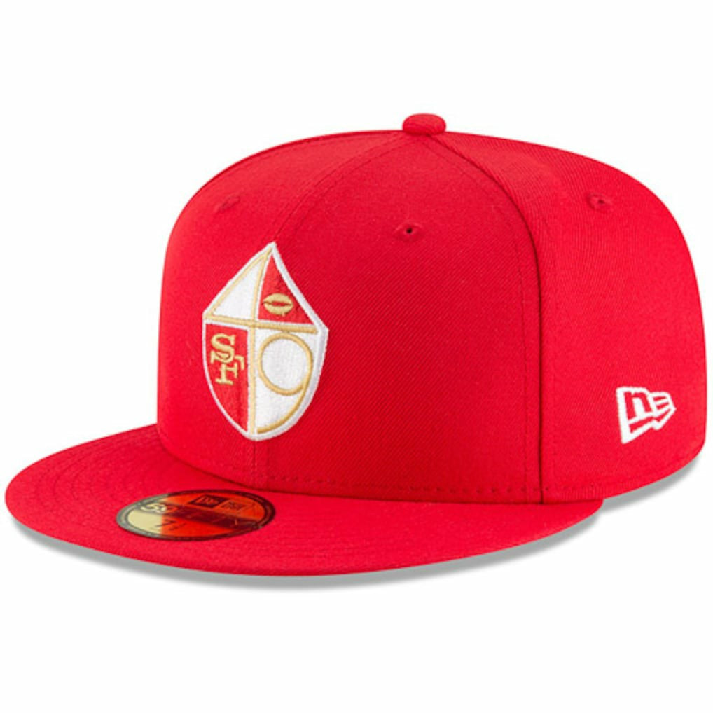 San Francisco 49ers New Era Omaha Throwback 59FIFTY Fitted Hat Scarlet
