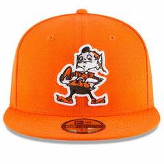 Cleveland Browns New Era Omaha Brownie The Elf Throwback 59FIFTY Fitted Hat Orange