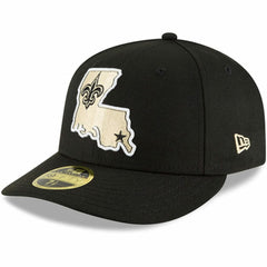 New Orleans Saints New Era Alternate Logo Omaha Low Profile 59FIFTY Fitted Hat Black