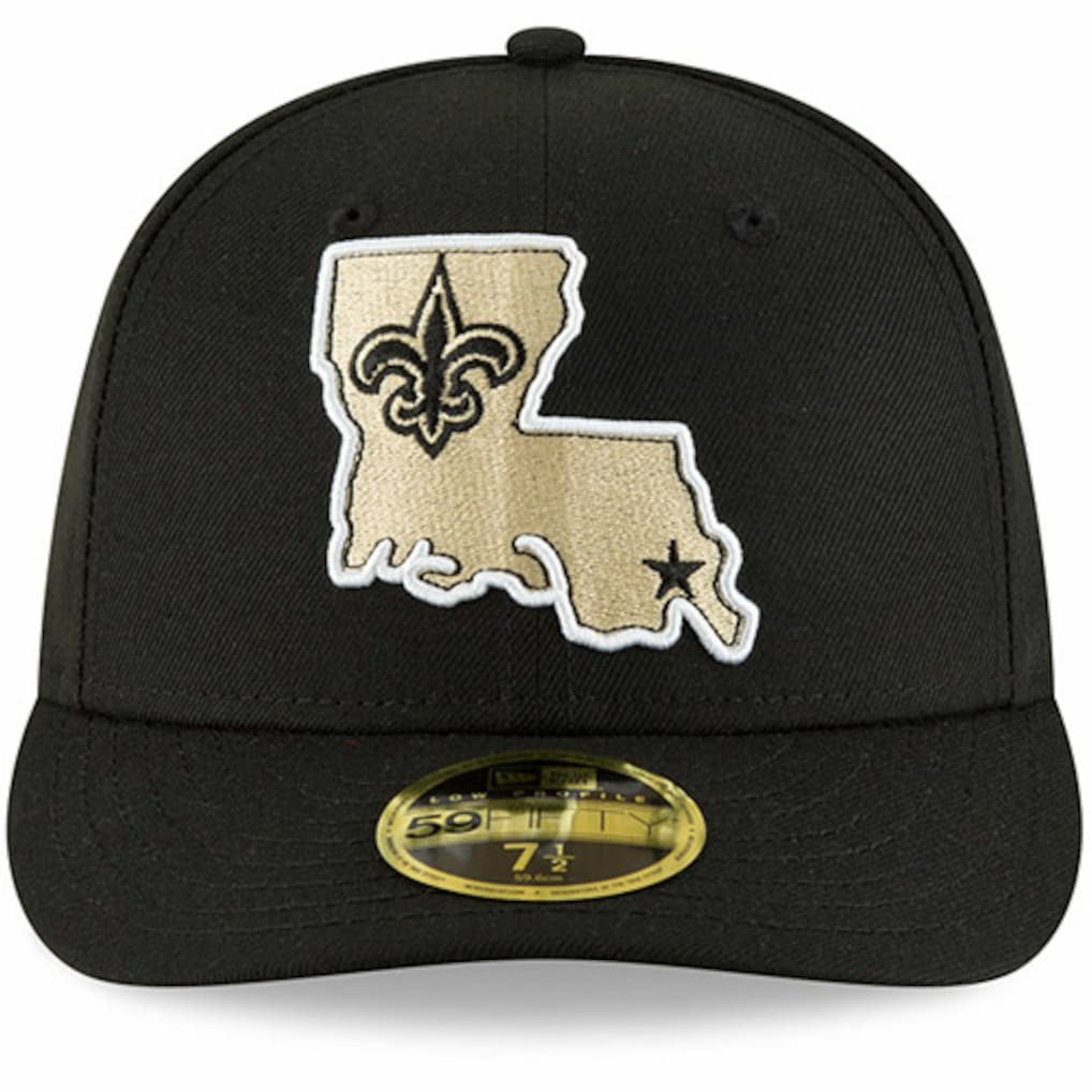 New Orleans Saints New Era Alternate Logo Omaha Low Profile 59FIFTY Fitted Hat Black