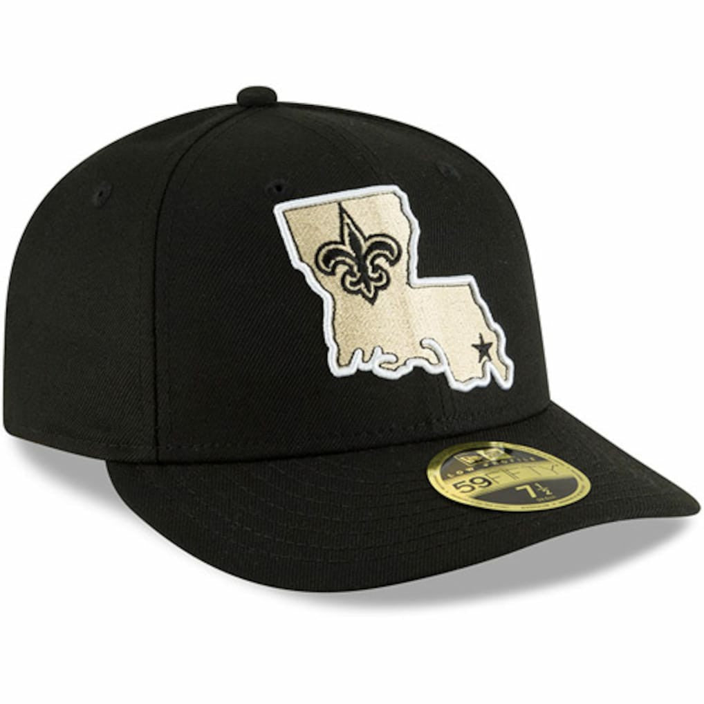 New Orleans Saints New Era Alternate Logo Omaha Low Profile 59FIFTY Fitted Hat Black