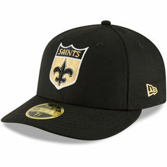 New Orleans Saints New Era Omaha Throwback Low Profile 59FIFTY Fitted Hat Black