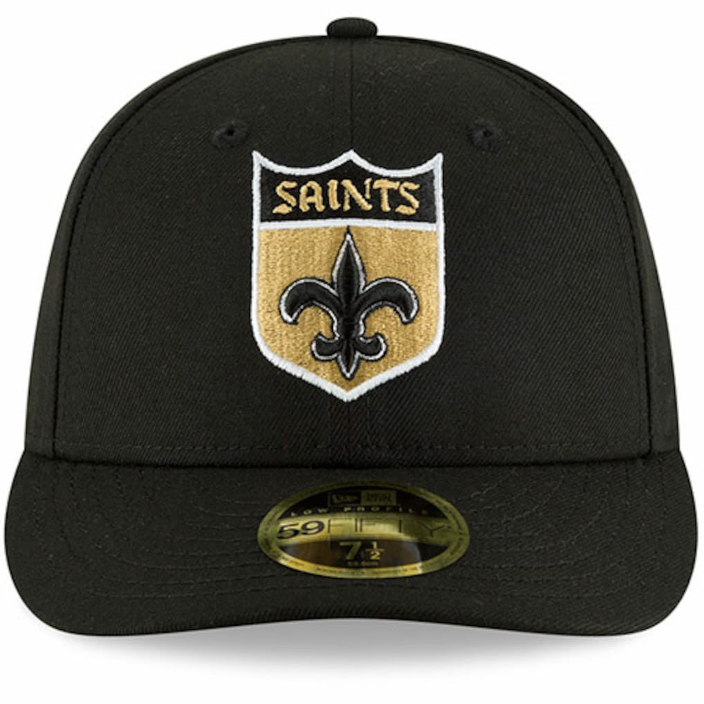 New Orleans Saints New Era Omaha Throwback Low Profile 59FIFTY Fitted Hat Black