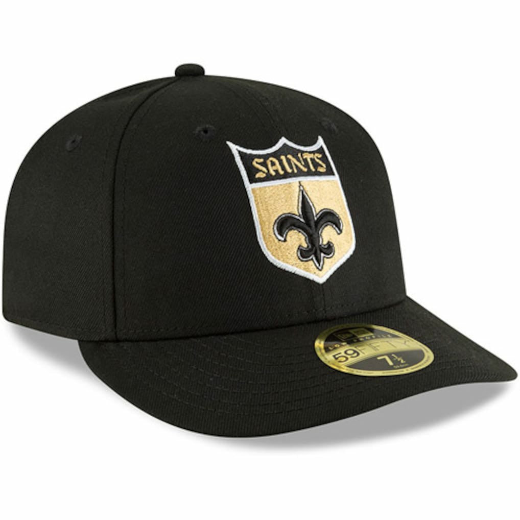 New Orleans Saints New Era Omaha Throwback Low Profile 59FIFTY Fitted Hat Black