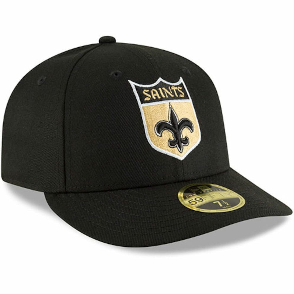 New Orleans Saints New Era Omaha Throwback Low Profile 59FIFTY Fitted Hat Black