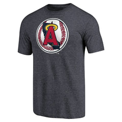 California Angels Cooperstown Collection Forbes Tri-Blend T-Shirt - Heathered Navy - MLB Online