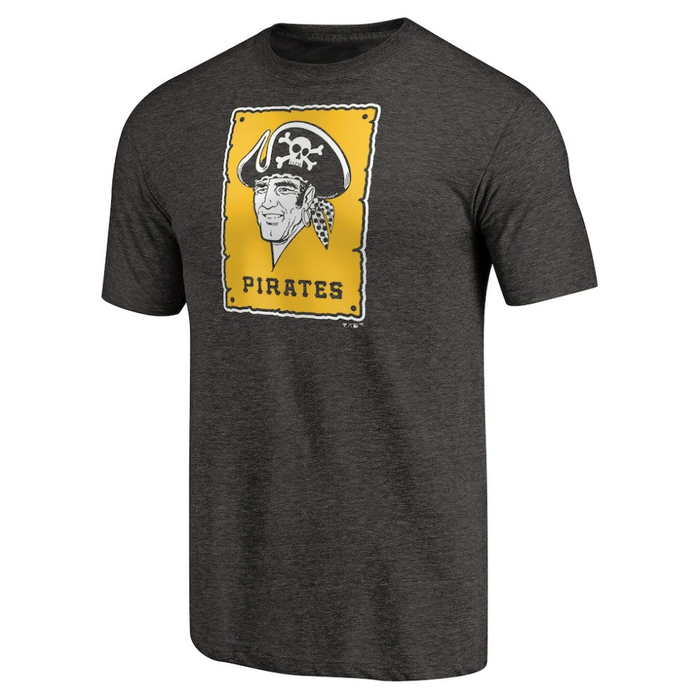 Pittsburgh Pirates Cooperstown Collection Forbes Tri-Blend T-Shirt - Heathered Black - MLB Sale